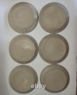 Ensemble à café en poterie vintage rétro des années 1970, 15 pièces, fait main, poterie artistique