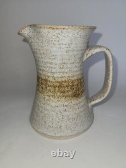 Ensemble à café en poterie vintage rétro des années 1970, 15 pièces, fait main, poterie artistique