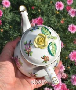 Ensemble à café vintage Herend ETON pour 4, cafetière, 4 duos de demitasse/mocha #711