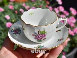 Ensemble à café vintage Herend ETON pour 4, cafetière, 4 duos de demitasse/mocha #711