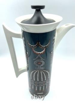 Ensemble à café vintage Portmeirion Pottery Magic City par Susan Williams-Ellis pour 6 personnes