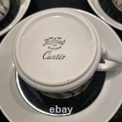 Ensemble à café vintage Rorstrand Suède Curtis jaune et noir des années 50