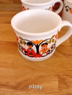 Ensemble à café vintage Sadler - Angleterre - Cafetière - Lait - Sucre - 4 Tasses