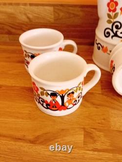 Ensemble à café vintage Sadler - Angleterre - Cafetière - Lait - Sucre - 4 Tasses