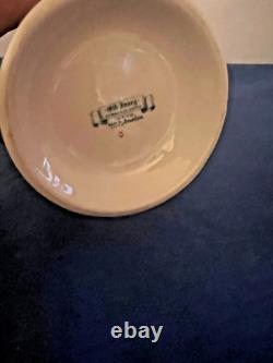 Ensemble à café vintage Syracuse Queen Anne en cobalt et ivoire SANS DÉFAUTS