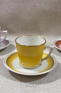 Ensemble à café vintage danois Royal Copenhagen de 6 tasses et 6 sous-tasses