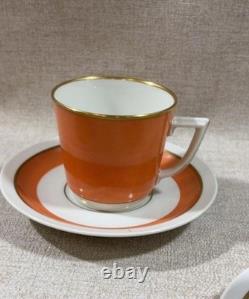 Ensemble à café vintage danois Royal Copenhagen de 6 tasses et 6 sous-tasses