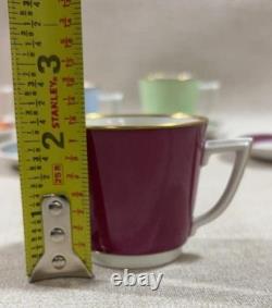 Ensemble à café vintage danois Royal Copenhagen de 6 tasses et 6 sous-tasses