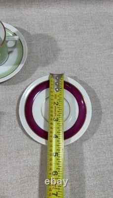 Ensemble à café vintage danois Royal Copenhagen de 6 tasses et 6 sous-tasses