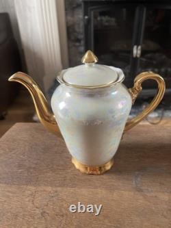 Ensemble à café vintage en porcelaine nacrée