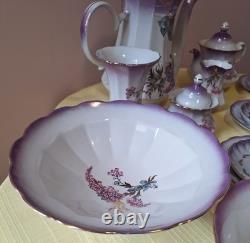 Ensemble à café vintage russe ukrainien ? Beau design lilas violet