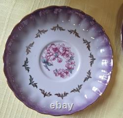 Ensemble à café vintage russe ukrainien ? Beau design lilas violet