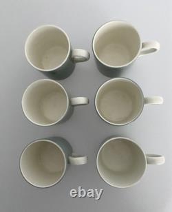 Ensemble à thé/expresso vintage Wedgwood Barlaston d'Etruria vert et crème des années 1950