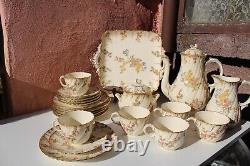 Ensemble céramique Sarreguemines LOUIS XV pour 6 en grès français Art Nouveau