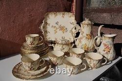 Ensemble céramique Sarreguemines LOUIS XV pour 6 en grès français Art Nouveau