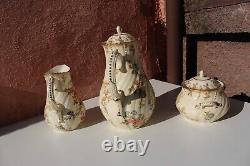 Ensemble céramique Sarreguemines LOUIS XV pour 6 en grès français Art Nouveau