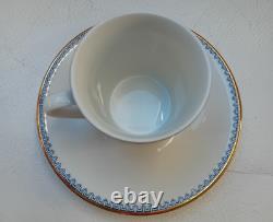 Ensemble de 10 tasses à café en porcelaine Mitterteich Bavière bord doré vintage 052