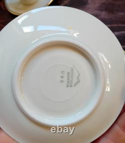 Ensemble de 10 tasses à café en porcelaine Mitterteich Bavière bord doré vintage 052