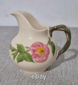 Ensemble de 13 pièces Vtg Franciscan Desert Rose Tasses à Café Demitasse Cruchon à Lait Roses Floral