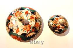 Ensemble de 2 tasses à café, sucre et lait en Imari, antique Copeland Spode D7911