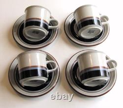 Ensemble de 4 tasses à café et sous-tasses Arabia Finland Vintage Taika