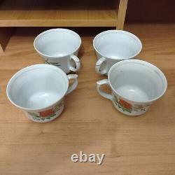 Ensemble de 4 tasses en porcelaine vintage pour café et thé, décor de cuisine soviétique