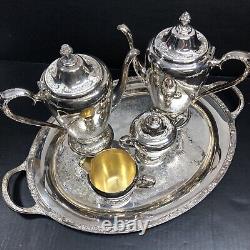 Ensemble de 5 pièces Vintage Rogers & Bros en argent plaqué pour café et thé 2301 2303 2304 2380