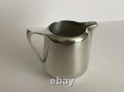 Ensemble de 5 pièces en Picquot Ware vintage : thé, café, plateau + lait et sucre fabriqué en Angleterre