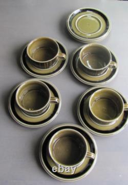 Ensemble de 5 tasses à café et soucoupes Arabia Kosmos Vintage des années 1960