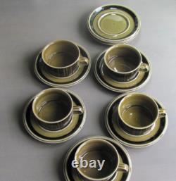 Ensemble de 5 tasses à café et soucoupes Arabia Kosmos Vintage des années 1960