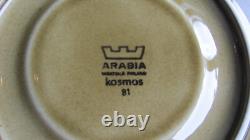 Ensemble de 5 tasses à café et soucoupes Arabia Kosmos Vintage des années 1960