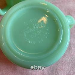 Ensemble de 6 tasses à café Fire King Jadeite D Handle des années 1950