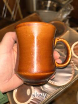 Ensemble de 6 tasses à café REGO marron vintage Diner Ware C688-07 NON OUVERTES