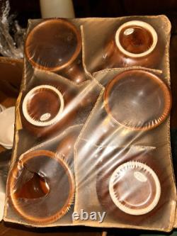 Ensemble de 6 tasses à café REGO marron vintage Diner Ware C688-07 NON OUVERTES