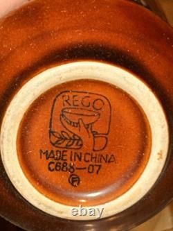 Ensemble de 6 tasses à café REGO marron vintage Diner Ware C688-07 NON OUVERTES