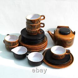 Ensemble de 6 tasses à café / thé en céramique vintage des années 1960-70 de Wächtersbach en Allemagne. Complet.