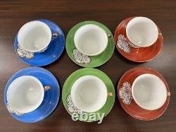 Ensemble de 6 tasses à café/thé vintage en demi-tasse pour expresso et turc