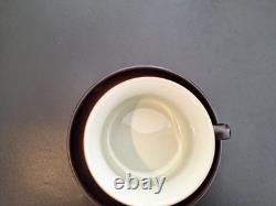 Ensemble de 6 tasses à petit déjeuner et soucoupes en grès vintage Denby Arabesque