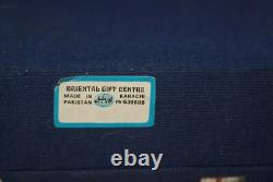 Ensemble de 6 tasses en onyx vert clair fait main vintage avec soucoupes dans une boîte