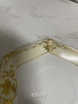 Ensemble de 6 tasses et 6 soucoupes en pot à café/chocolat en or Moriage Noritake vintage