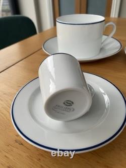 Ensemble de 8 tasses à café et soucoupes en porcelaine vintage Phillipe Deshoulieres de Limoges