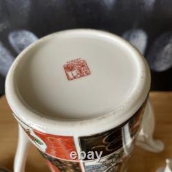 Ensemble de 9 théière, sucrier et crémier en porcelaine japonaise Arita Imari Ware avec paon vintage