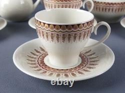 Ensemble de Café Vintage X10 Porcelaine Bavaria Bord Feuilles et Or XXe Siècle