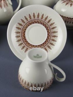 Ensemble de Café Vintage X10 Porcelaine Bavaria Bord Feuilles et Or XXe Siècle