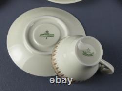 Ensemble de Café Vintage X10 Porcelaine Bavaria Bord Feuilles et Or XXe Siècle