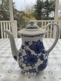 Ensemble de café Adams BLUE BUTTERFLY en grès anglais (Groupe Wedgwood)