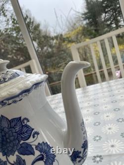 Ensemble de café Adams BLUE BUTTERFLY en grès anglais (Groupe Wedgwood)