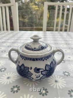 Ensemble de café Adams BLUE BUTTERFLY en grès anglais (Groupe Wedgwood)
