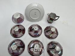 Ensemble de café Art Déco en porcelaine de Chine MZ bohémienne 21 pièces antique années 1930 rare