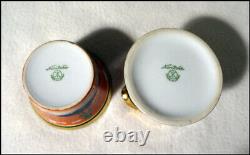 Ensemble de café Art Déco vintage Noritake avec pagode et pont asiatiques #N1029